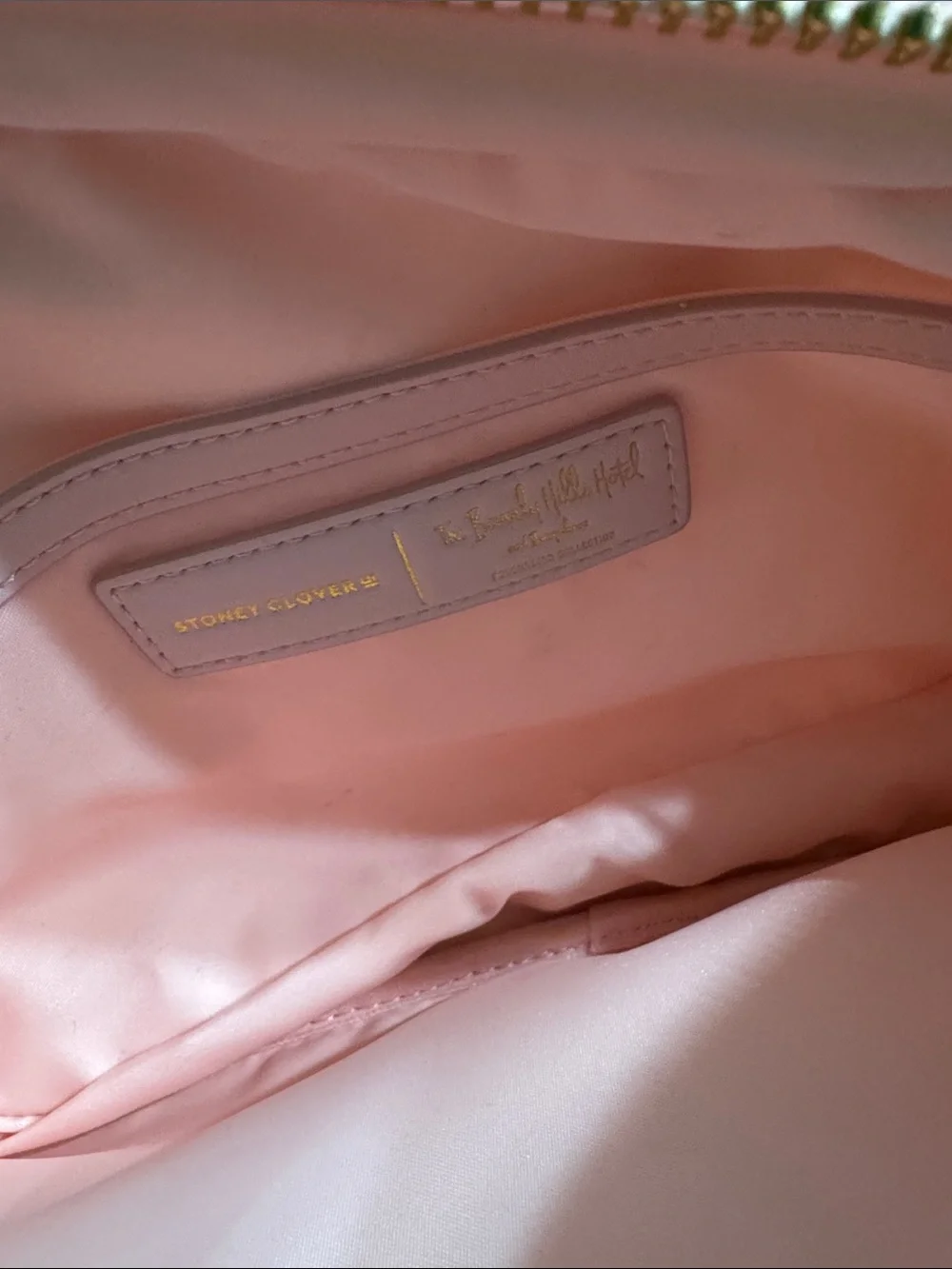 Stoney Clover Lane Pink and White Striped Double Zip